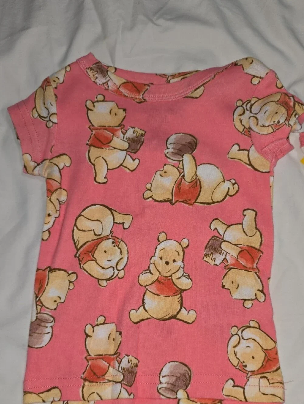 Disney Pink & White Winnie the Pooh 2-Piece Pajama Sets
